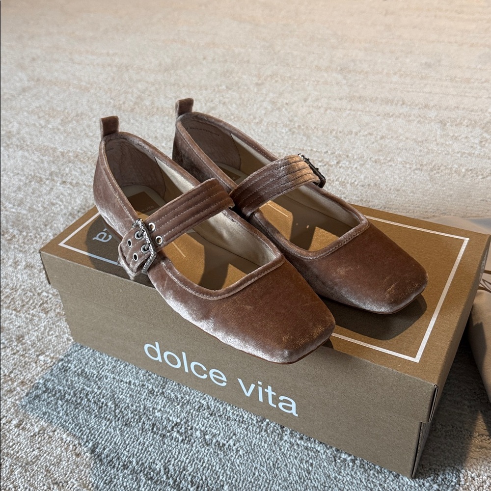 Dolce vita rose Velvet Mary Jane Flats